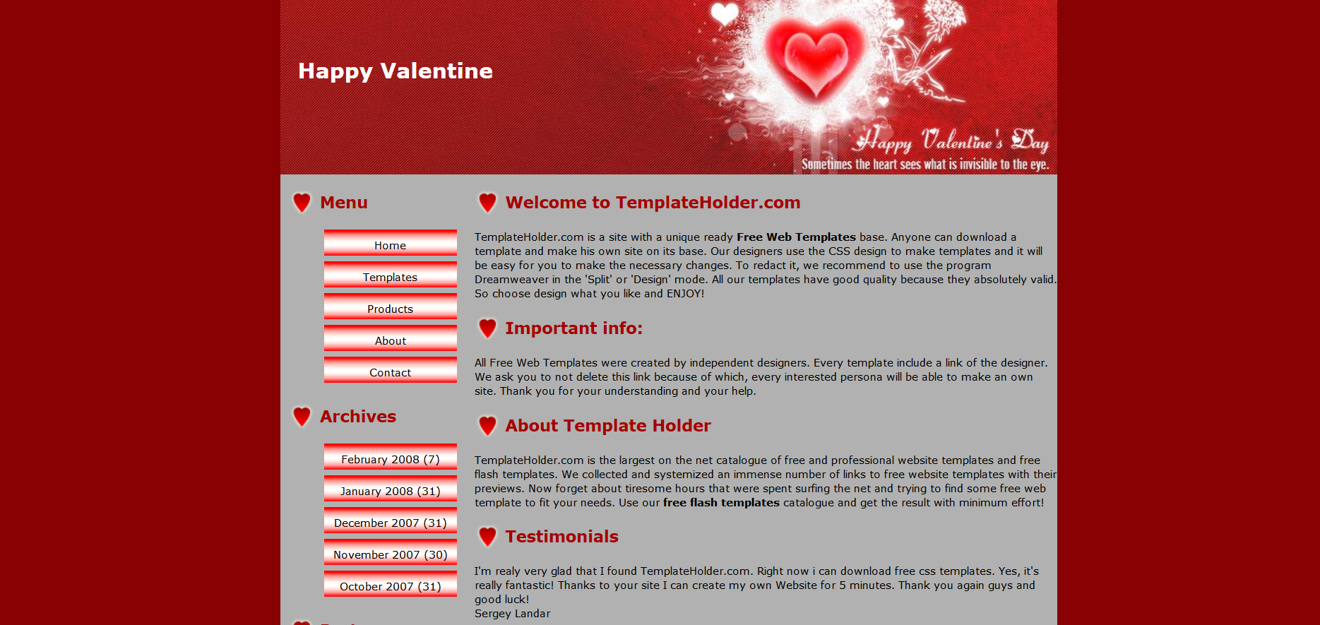 Шаблон сайта Животные №269