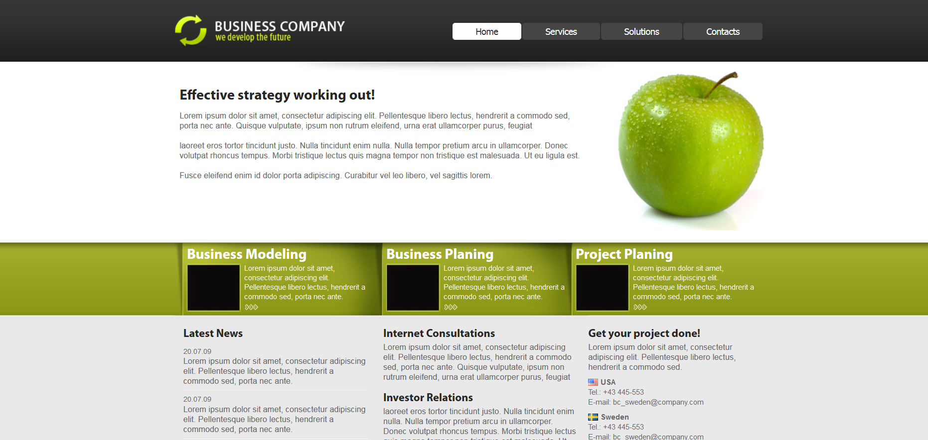 Шаблон сайта Бизнес №524