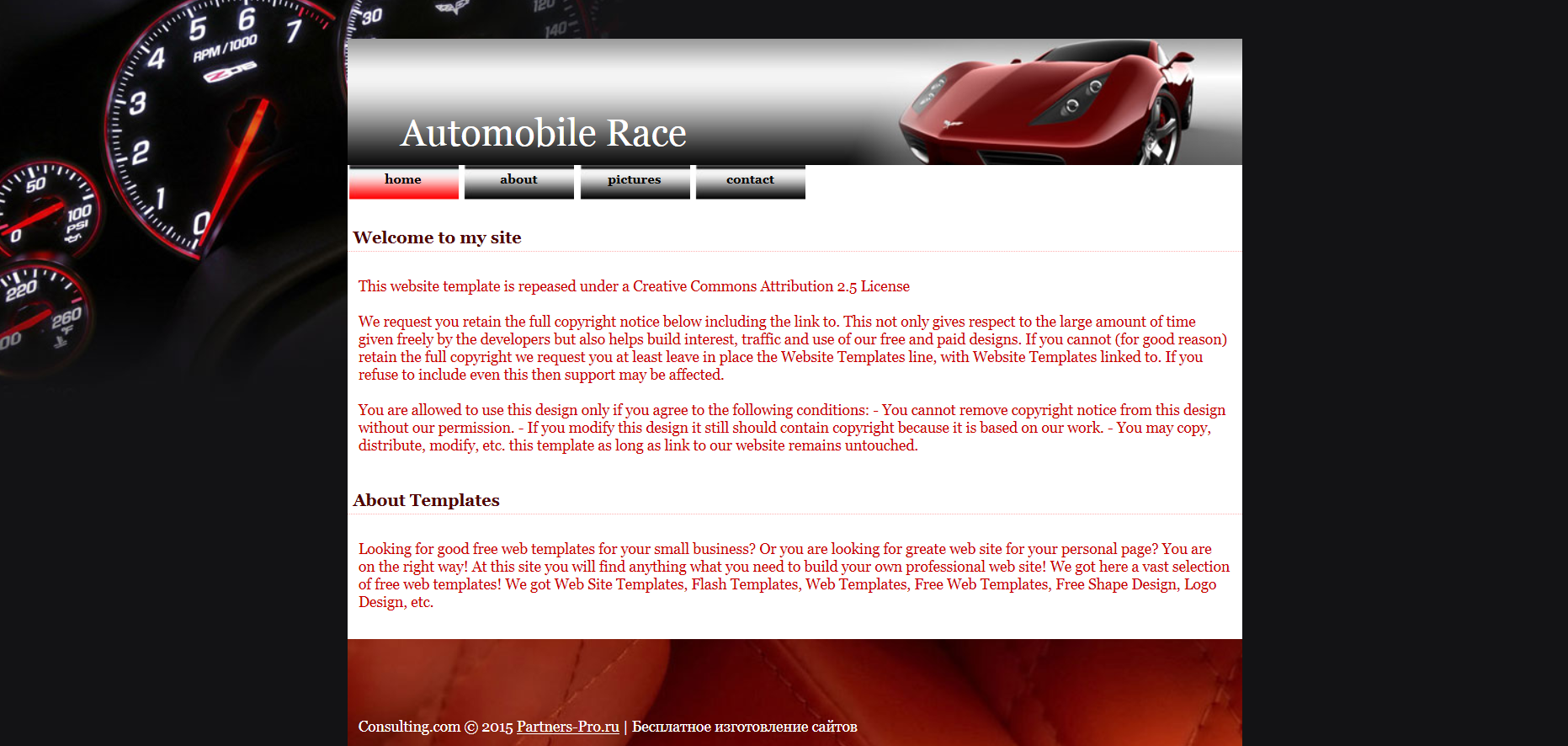 Шаблон сайта Авто №278