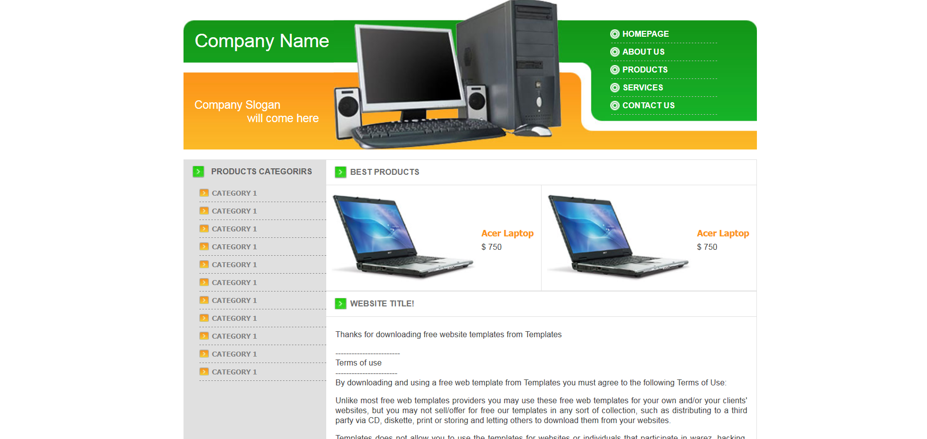 Шаблон сайта Интернет-магазины №350