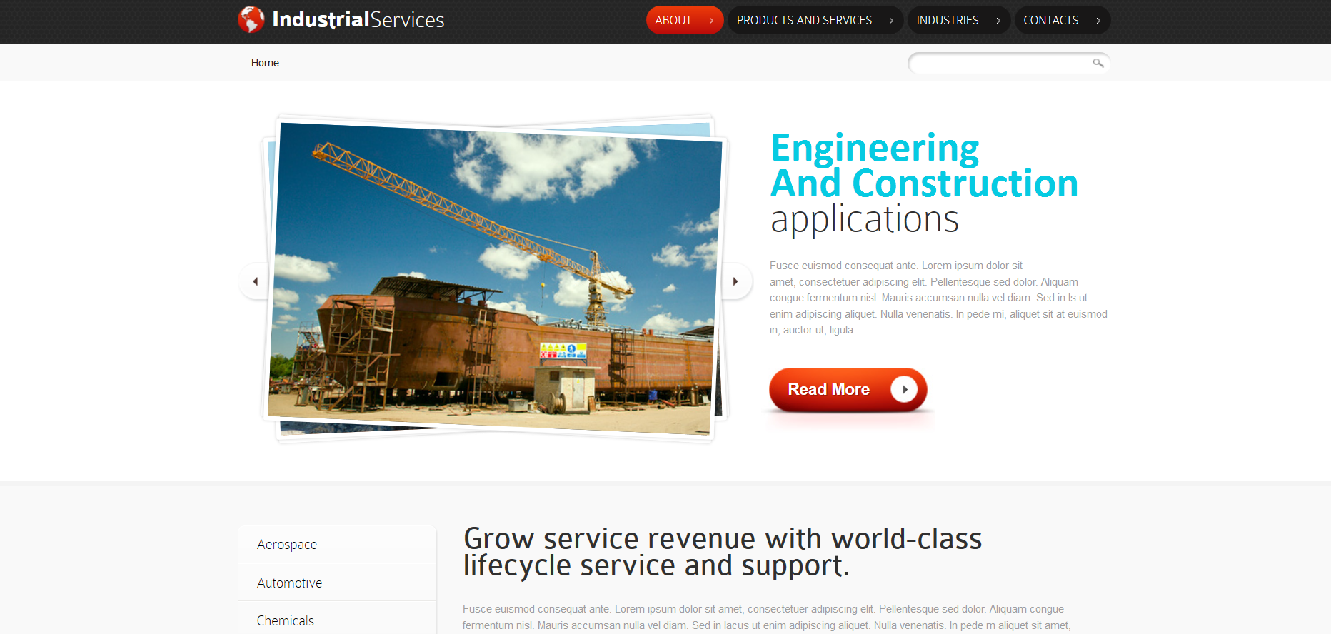 Шаблон сайта Промышленность №226