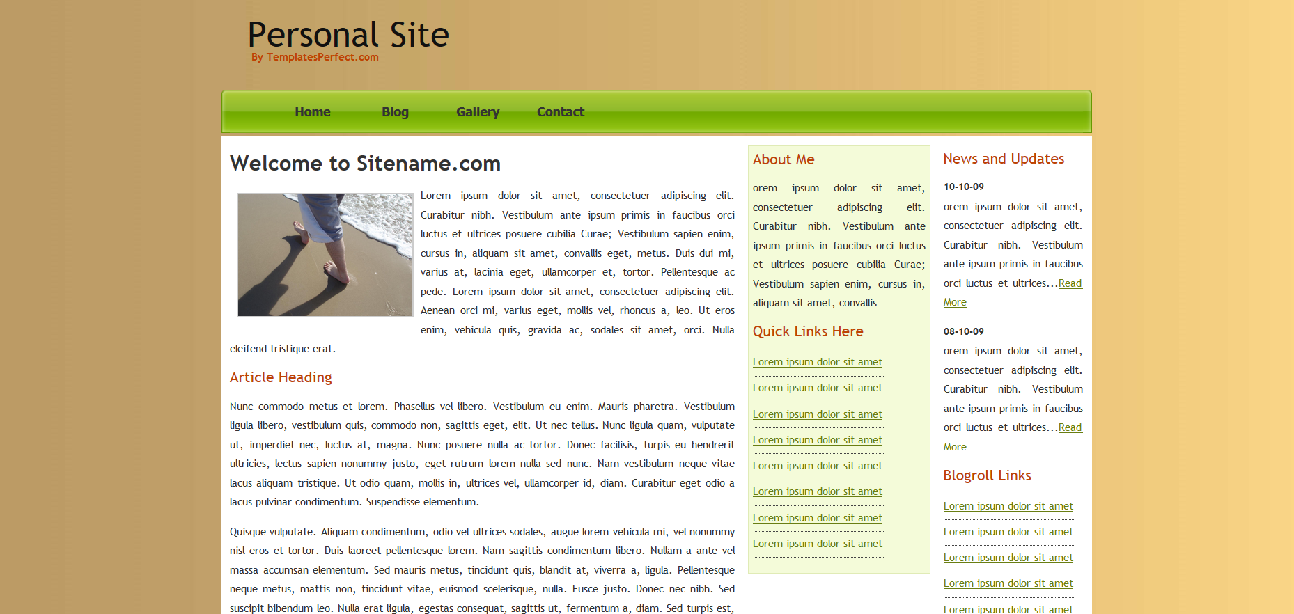 Шаблон сайта Персональные №390